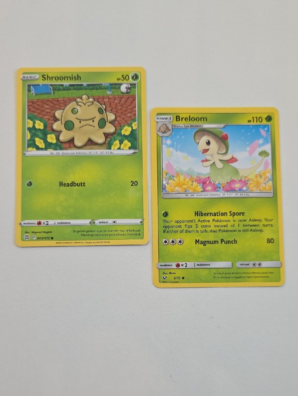 Pokemon Shroomish & Breloom Trading Cards